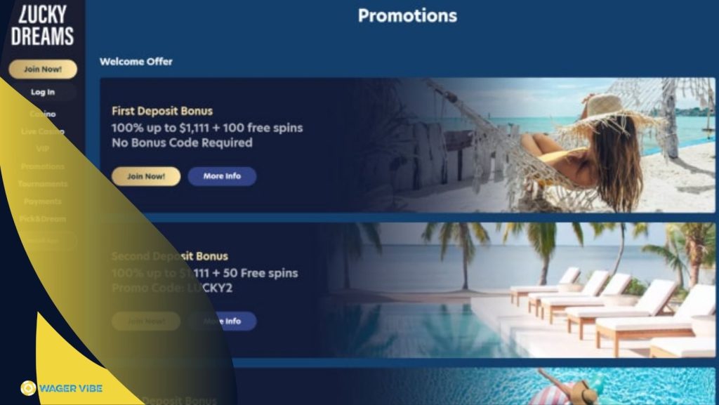 LuckyDreams' No Deposit Promotion