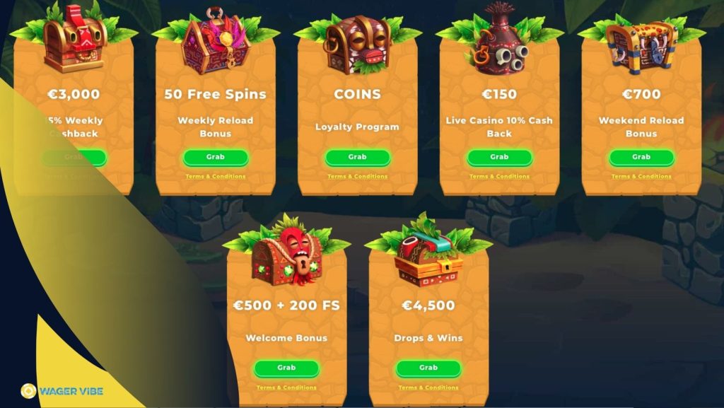 Free Spins Bonuses at Wazamba Casino